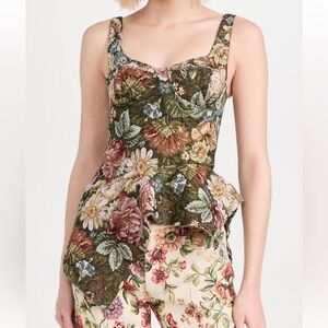 BNWT Floral Peplum Top size UK 6